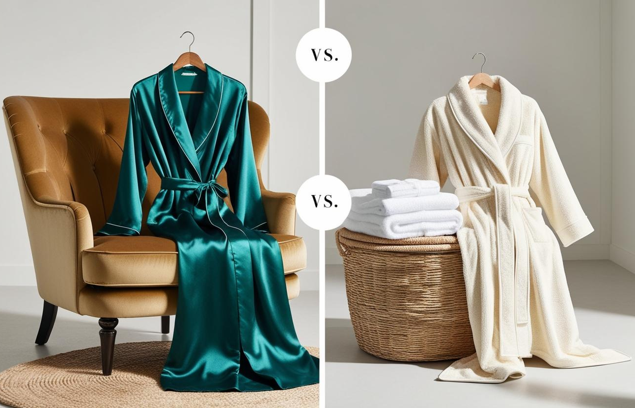 Robe de chambre vs peignoir