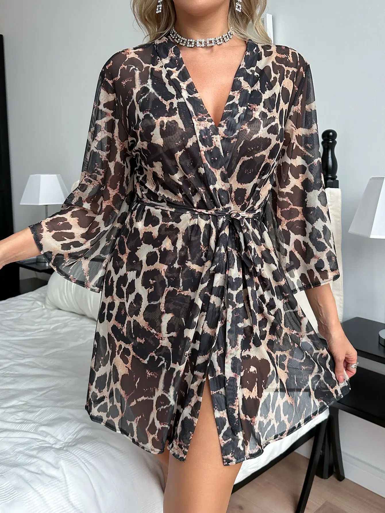 Kimono Léopard Femme