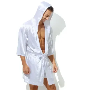 Peignoir homme satin