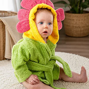 Peignoir bébé tournesol